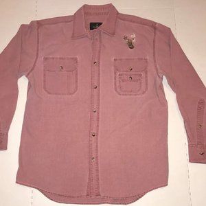 *Mens Red Head Long Sleeved Button Up Shirt. Medium